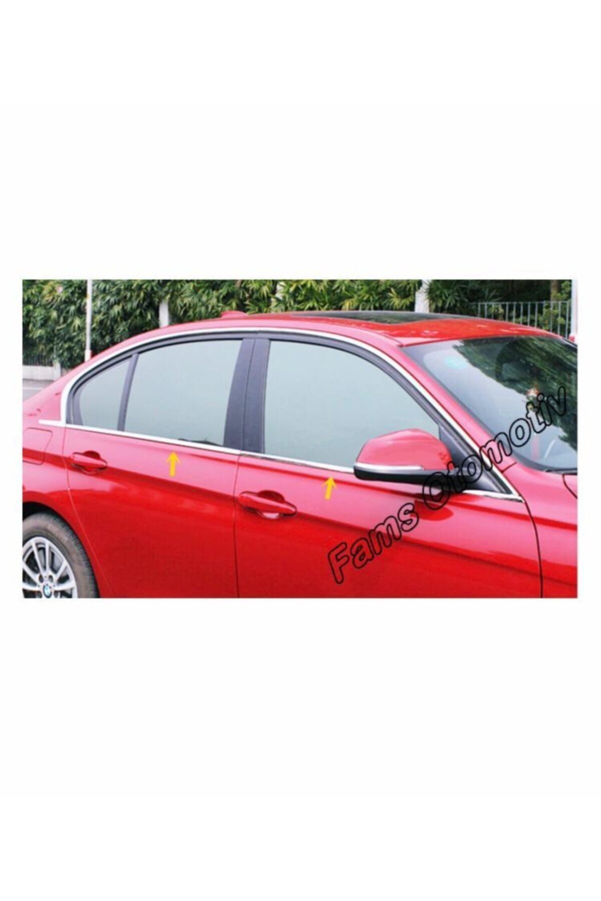 Bmw 3 Serisi F30 Cam Çıtası 4 Parça 2011-2018 Arası P, Çelik uyumlu