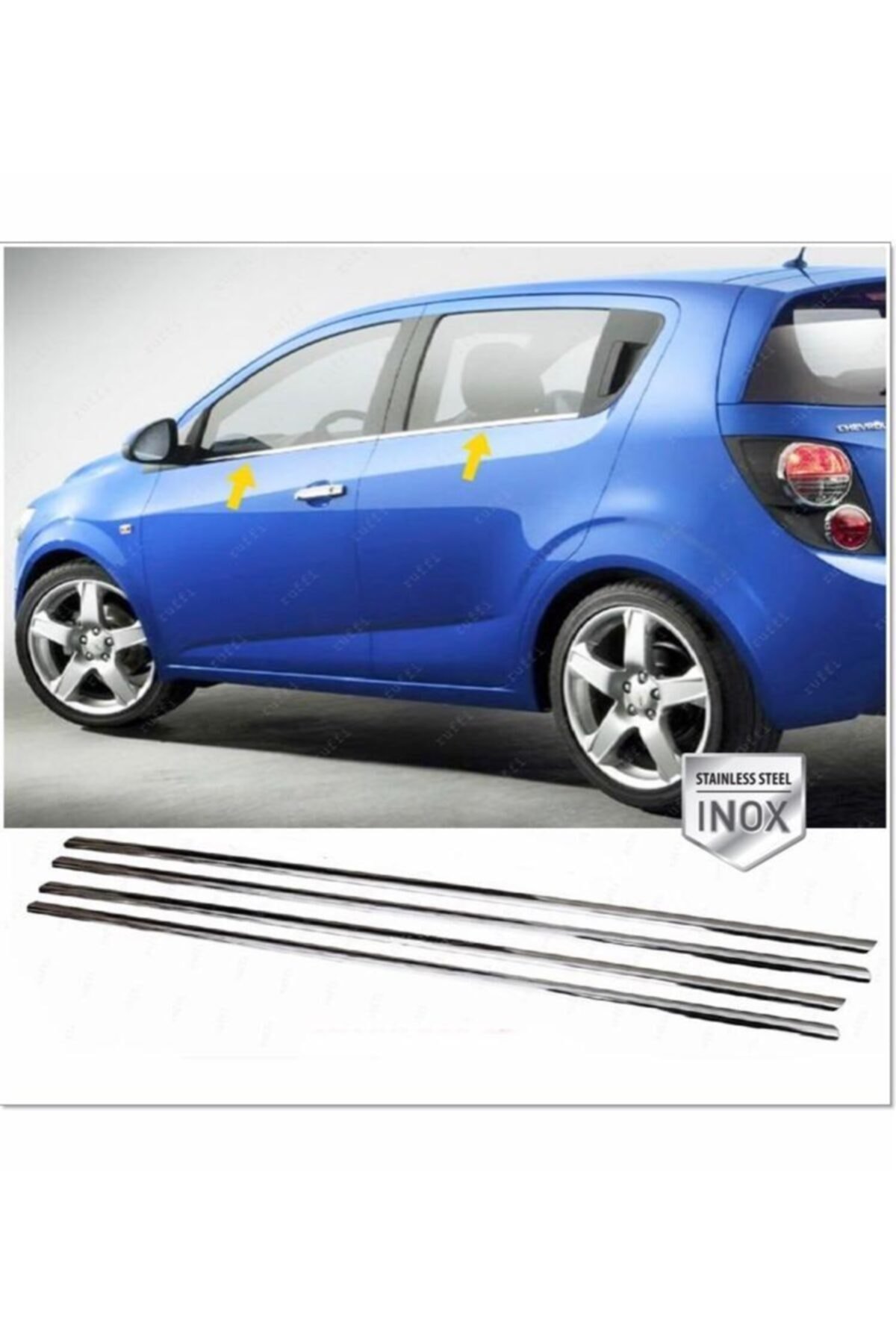 Chevrolet Aveo Hb Krom Cam Çıtası 4 Parça 2011 Üzeri P,çelik