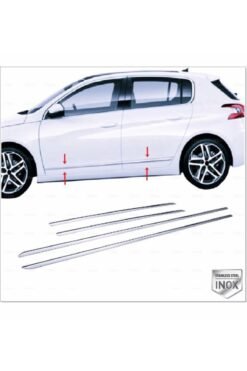 Peugeot 308 Krom Yan Kapı Çıtası 4 Kapı 2013-2021 Arası Uyumlu P,çelik