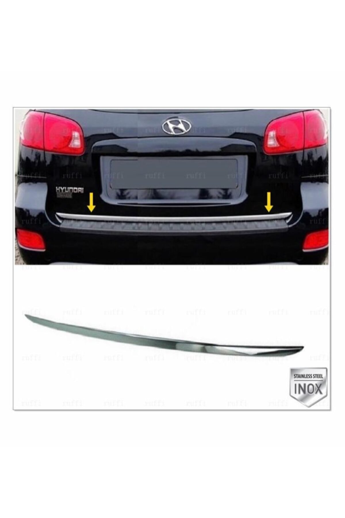 Hyundai Santa Fe Krom Bagaj Alt Çıtası 2006-2012 Arası P, Çelik
