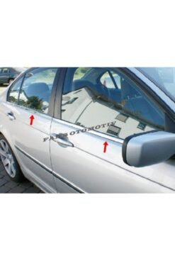 Bmw E-46 Series Uyumlu Krom Cam Çıtası 4 Prç, 1998-2007 P,çelik uyumlu