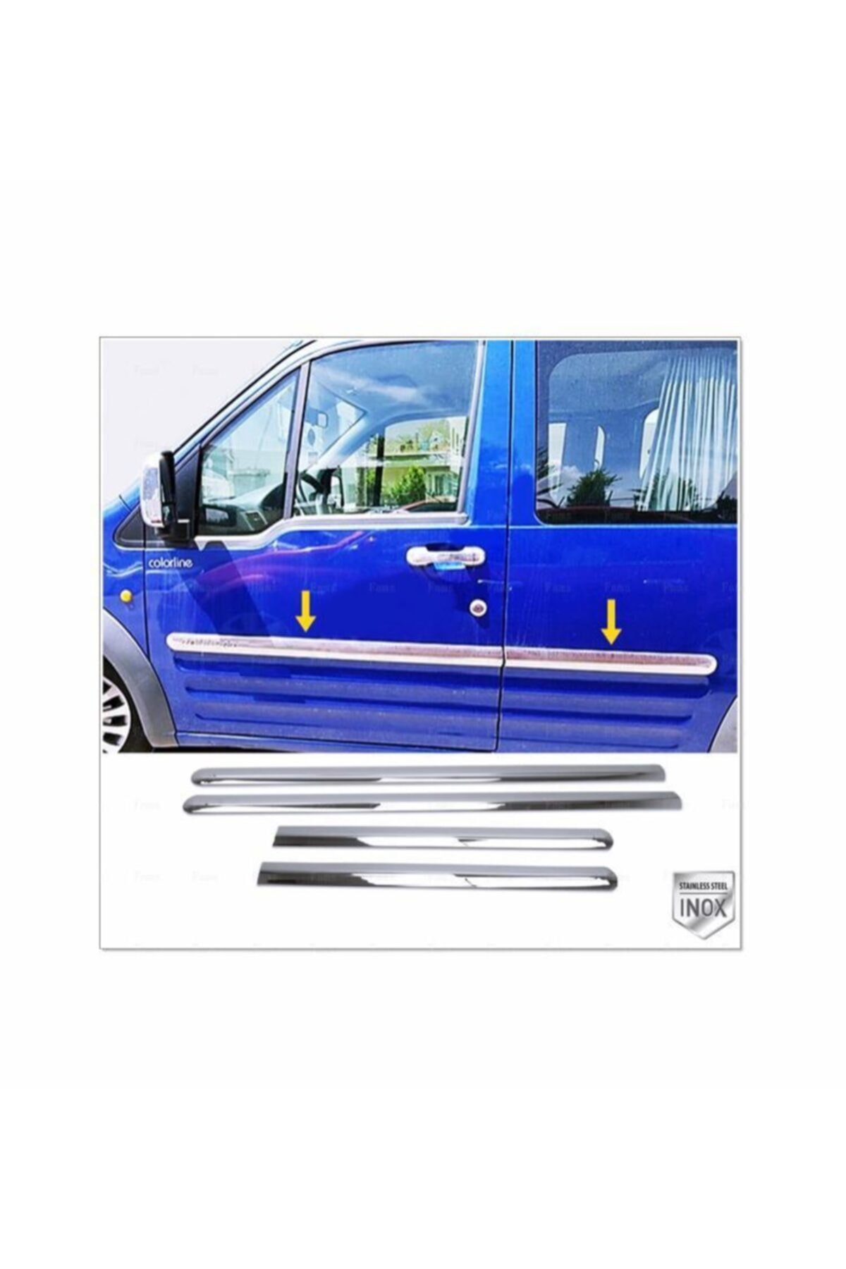 F, Connect Krom Yan Kapı Çıtası 4 Kapı 2002-2014 (UZUN ŞASE) P,çelik Uyumlu