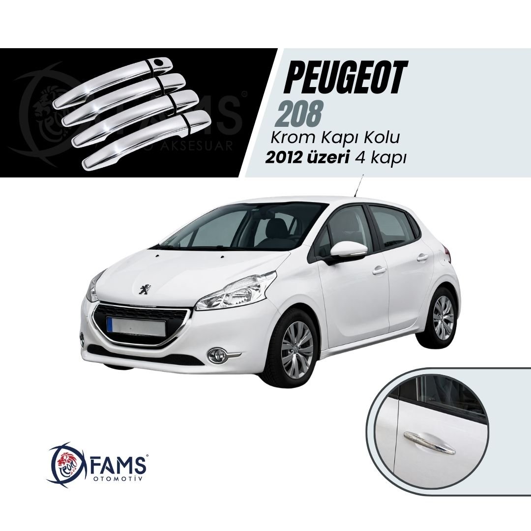 Peugeot 208 Krom Kapı Kolu