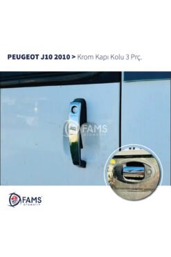 Peugeot J10 Uyumlu Krom Kapı Kolu 3 Parça 2010> Paslanmaz Çelik