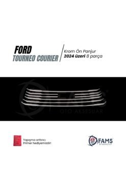 Alternative view of Tourneo Courier Krom Ön Panjur 8 Parça 2024 Üzeri Paslanmaz Çelik