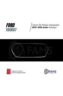 Alternative view of Transit Krom Ön Panjur Çerçevesi 4 Parça 2013-2019 Paslanmaz Çelik