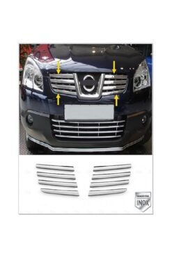Nissan Qashqai Krom Ön Panjur 8 Parça 2007-2010 Paslanmaz Çelik