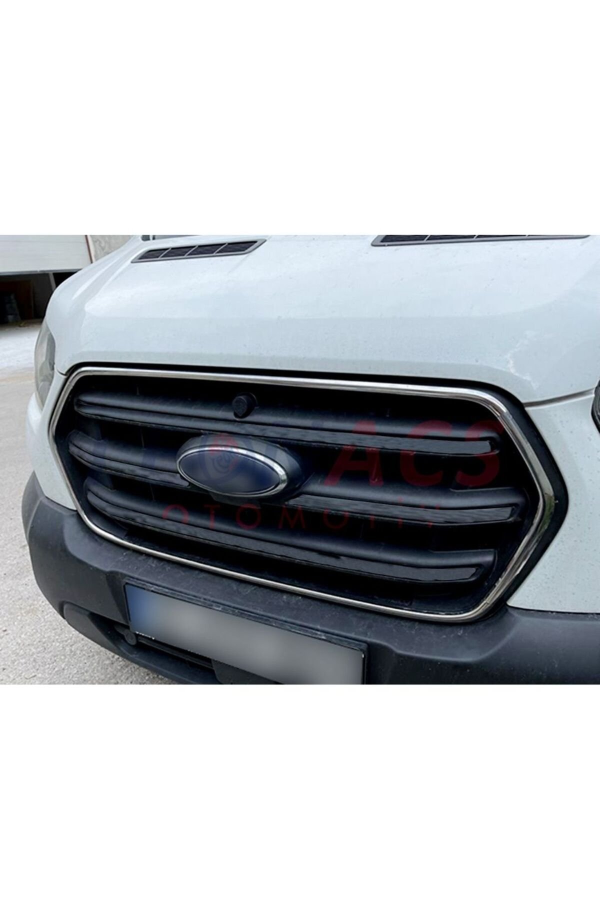 F, Transit Krom Ön Panjur Çerçevesi 4 Parça 2019 Üzeri Paslanmaz Çelik Uyumlu - Görsel 4