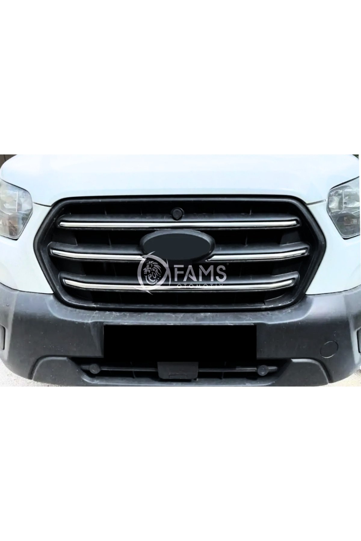 F, Transit Krom Ön Panjur 4 Parça 2019 Ve Üzeri Paslanmaz Çelik Uyumlu - Görsel 3
