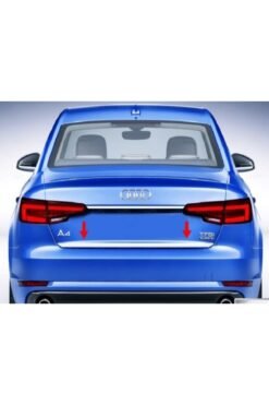 Audi A4 Krom Bagaj Alt Çıtası 2015 Üzeri Paslanmaz Çelik Uyumlu