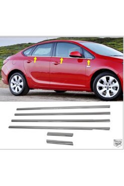 Opel Astra J Krom Cam Çıtası 6 Prç, 2009-2015 Paslanmaz Çelik (HB-SEDAN)