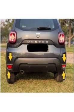 Dacia Duster Krom Arka Reflektör Çerçevesi 2 Parça 2018-2023 Paslanmaz Çelik Uyumlu