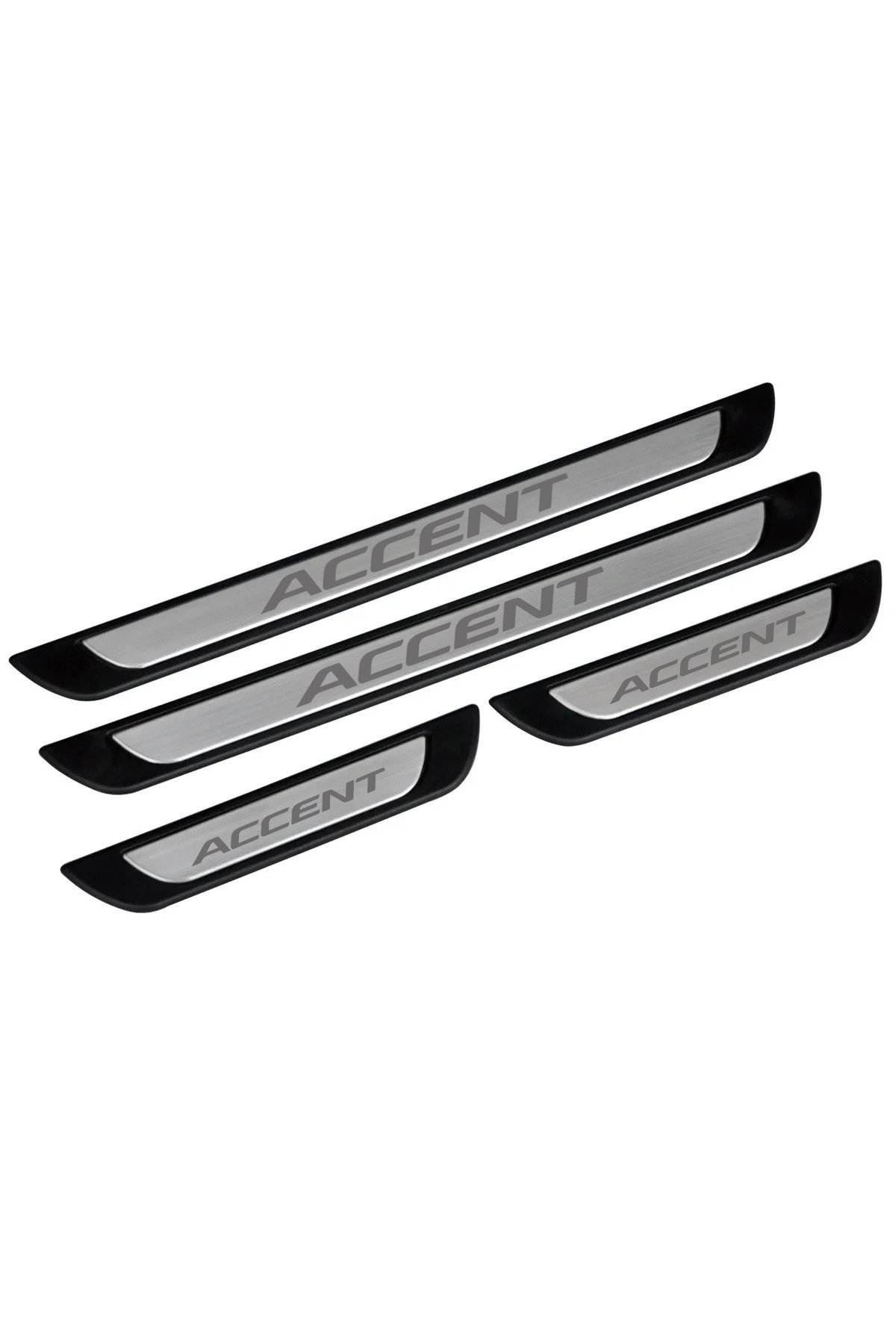Hyundai Accent Krom Kapı Eşiği 4 Parça Paslanmaz Çelik ABS Çerçeve - Görsel 3