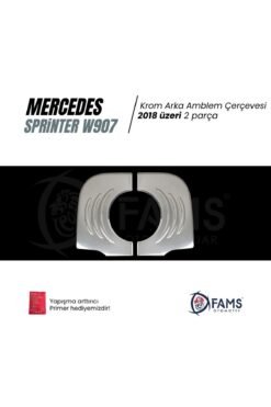 Alternative view of MERCEDES SPRINTER W907 2018> Krom Arka Amblem Çerçevesi 2 Prç, P,Çelik VAN