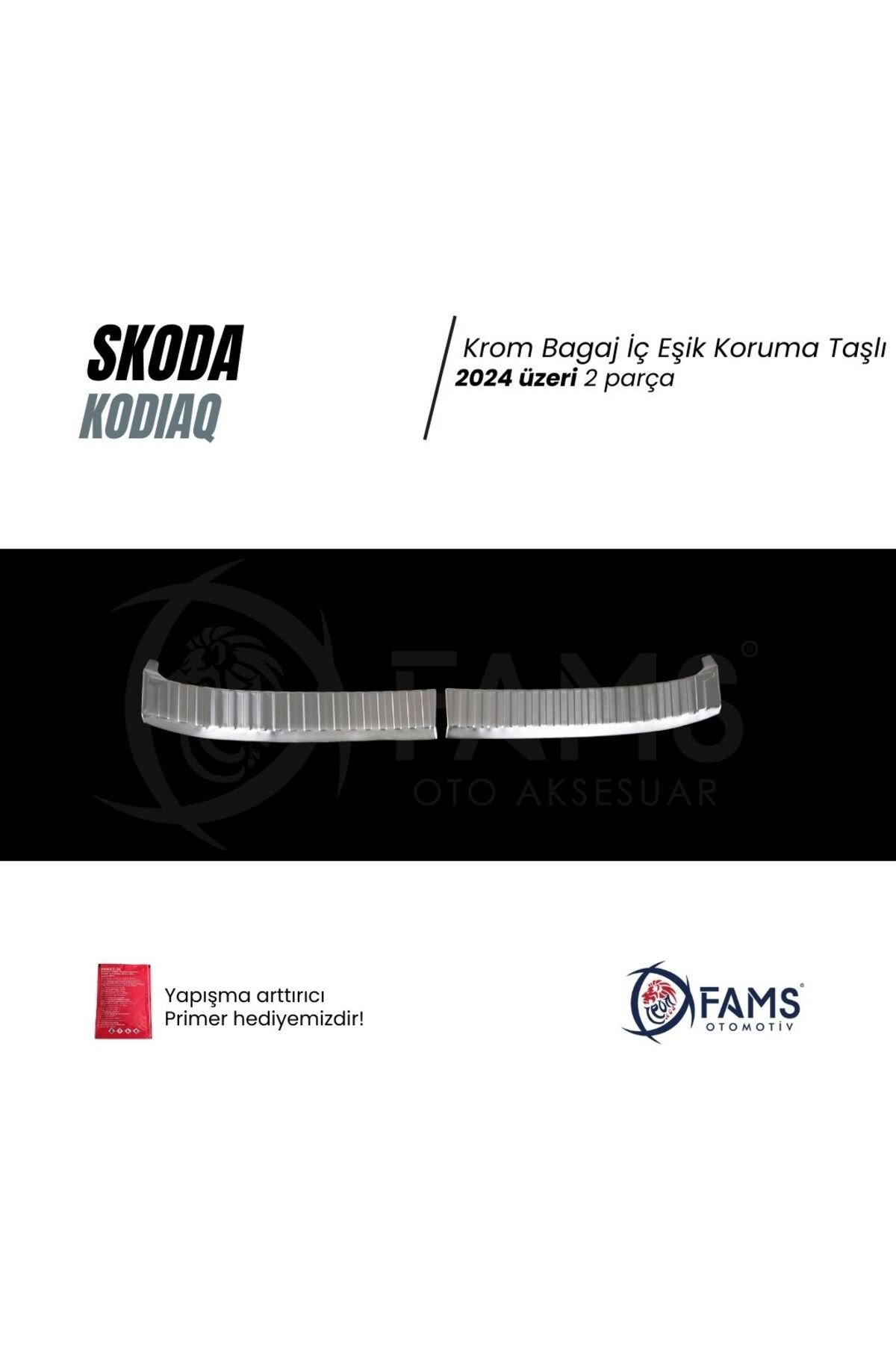 Skoda Kodıaq Uyumlu Bagaj İç Eşik Koruma 2024 Üzeri P,çelik (Taşlı) - Görsel 2