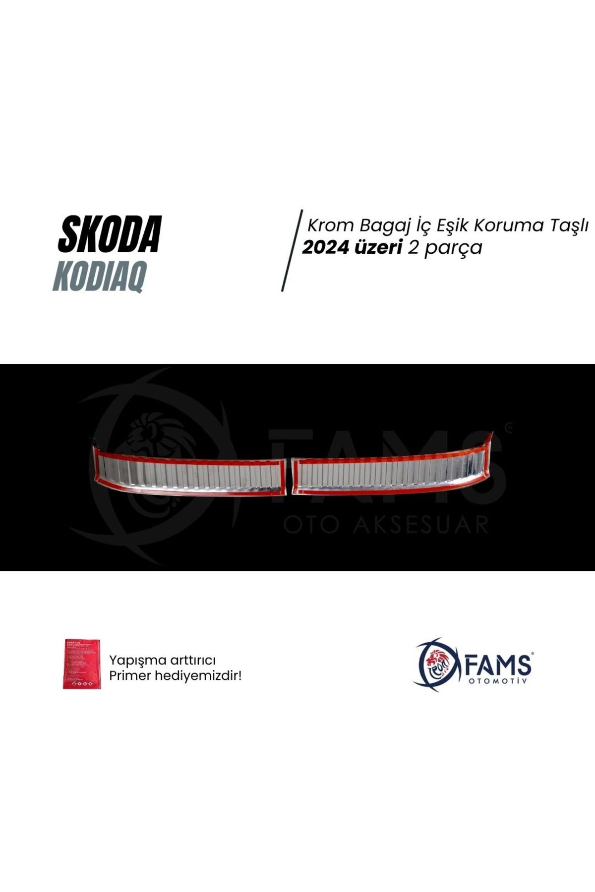 Skoda Kodıaq Uyumlu Bagaj İç Eşik Koruma 2024 Üzeri P,çelik (Taşlı) - Görsel 3