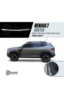 Renault Duster 2024 üzeri Krom Arka Tampon Koruma Paslanmaz Çelik