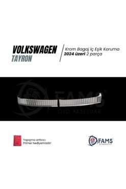 Alternative view of VW TAYRON Uyumlu Bagaj İç Eşik Koruma 2 parça 2024 Üzeri P,çelik (Parlak)
