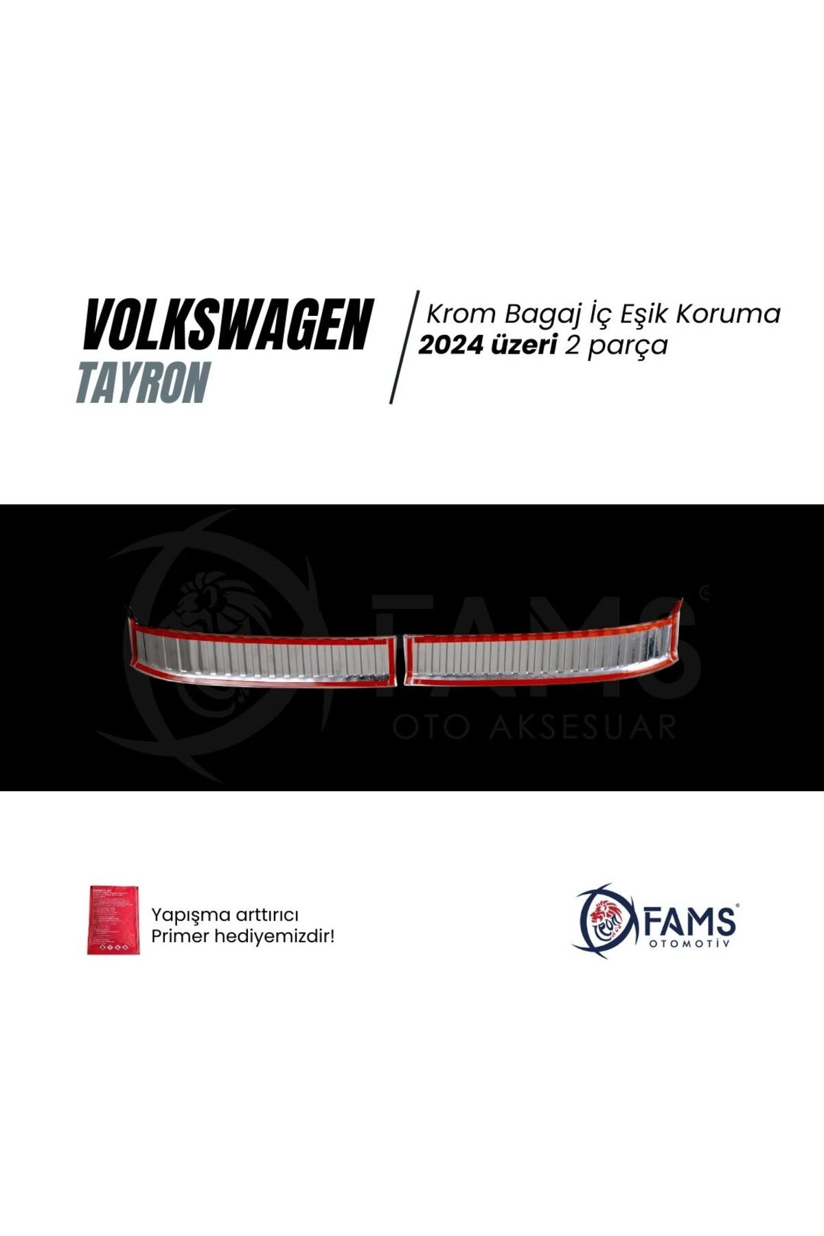 VW TAYRON Uyumlu Bagaj İç Eşik Koruma 2 parça 2024 Üzeri P,çelik (Parlak) - Görsel 3