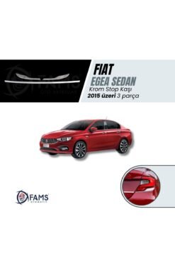 Fiat Egea Sedan Uyumlu Krom Stop Kaşı 3 Parça 2015 Ve Üzeri Paslanmaz Çelik
