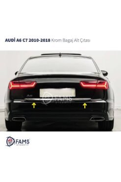 Audi A6 Krom Bagaj Alt Çıtası 2010-2018 Paslanmaz Çelik