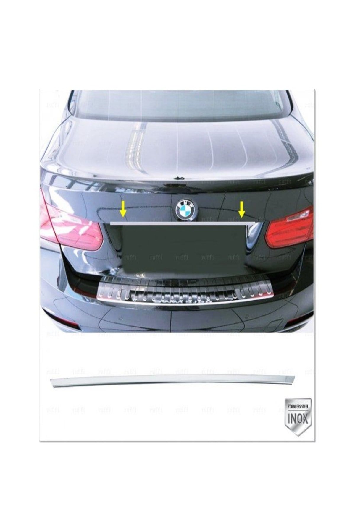 Bmw 3 Serisi F30 Krom Bagaj Çıtası 2011-2018 Arası Paslanmaz Çelik
