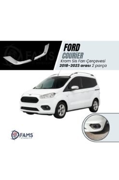 F, Courier Krom Sis Farı Çerçevesi 2 Parça 2018-2023 Paslanmaz Çelik