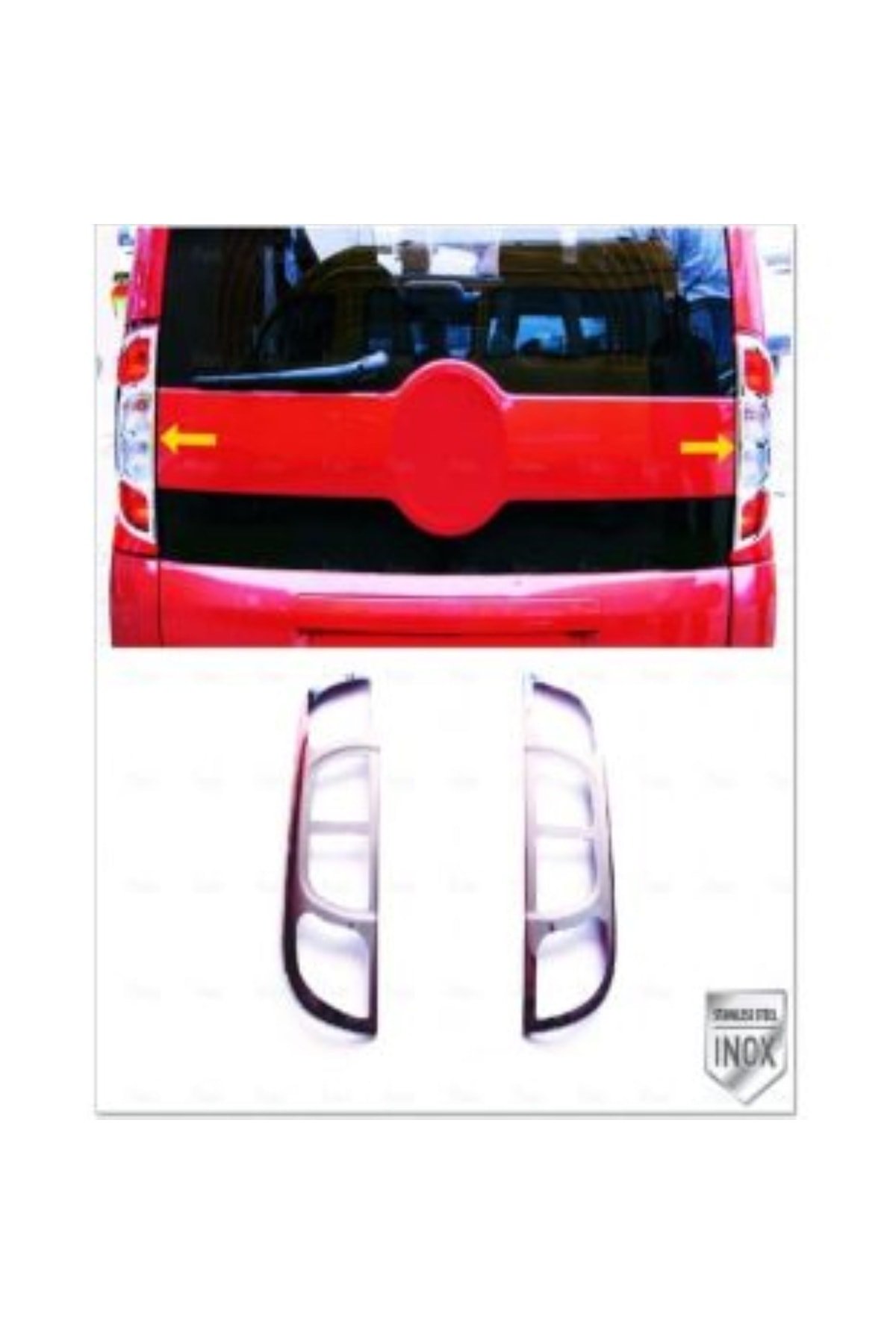 Peugeot Bipper Krom Stop Çerçeve 2 Parça 2008 Üzeri Paslanmaz Çelik