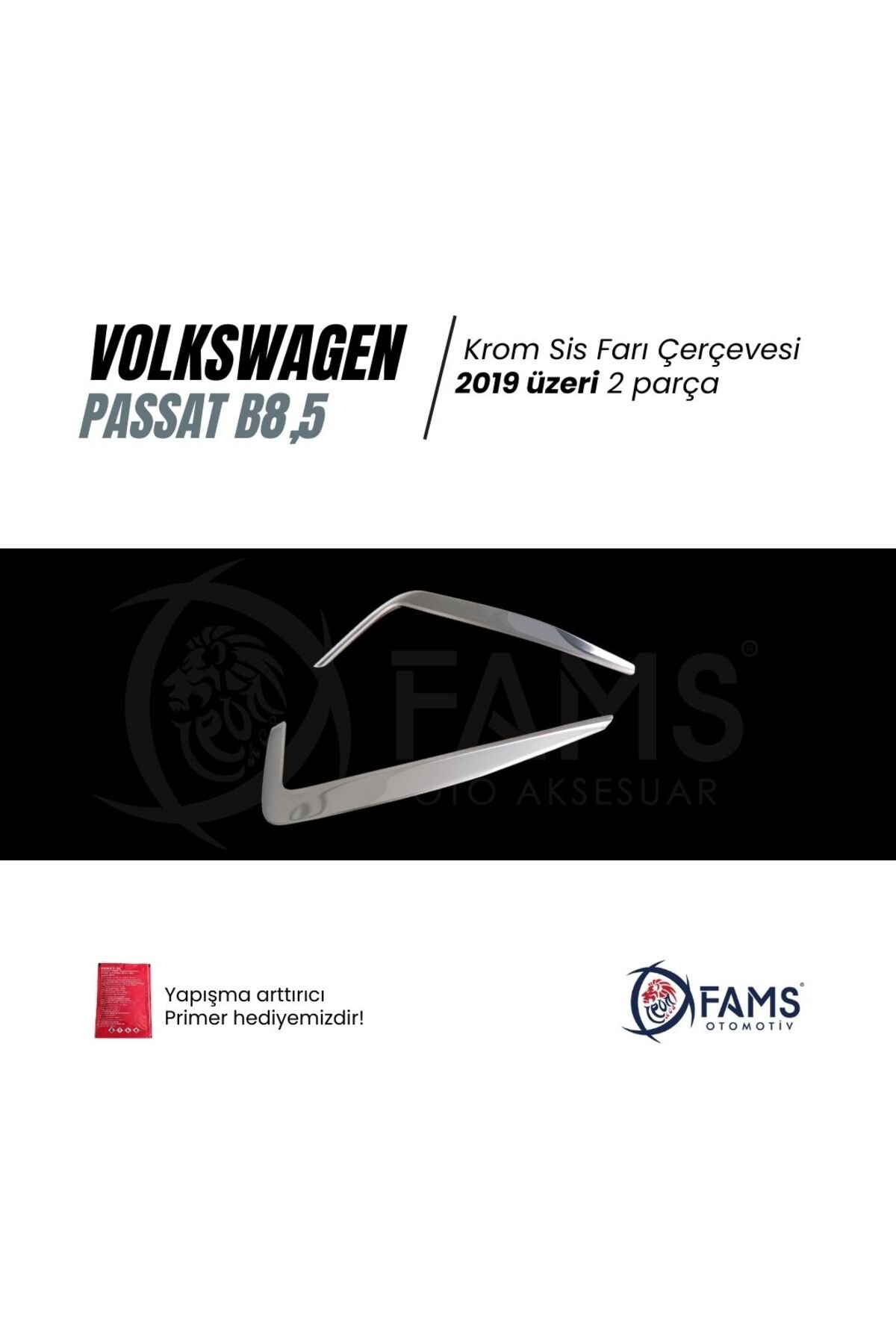 Vw Passat B8.5 Krom Sis Farı Çerçevesi 2 Parça 2019 Üzeri Uyumlu Paslanmaz Çelik - Görsel 2