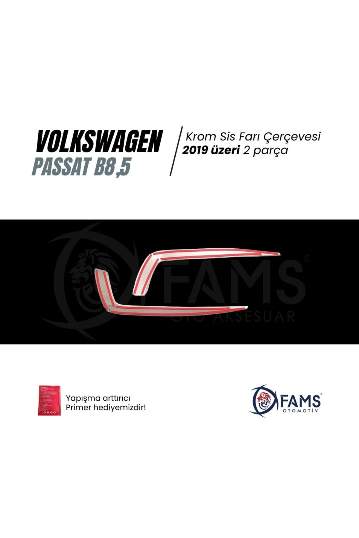 Vw Passat B8.5 Krom Sis Farı Çerçevesi 2 Parça 2019 Üzeri Uyumlu Paslanmaz Çelik - Görsel 3