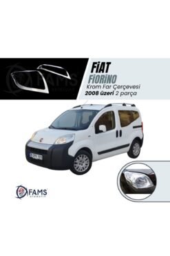 Fiat Fiorino Uyumlu Krom Far Çerçevesi 2 Parça 2008 Ve Üzeri Paslanmaz Çelik