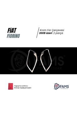 Alternative view of Fiat Fiorino Uyumlu Krom Far Çerçevesi 2 Parça 2008 Ve Üzeri Paslanmaz Çelik