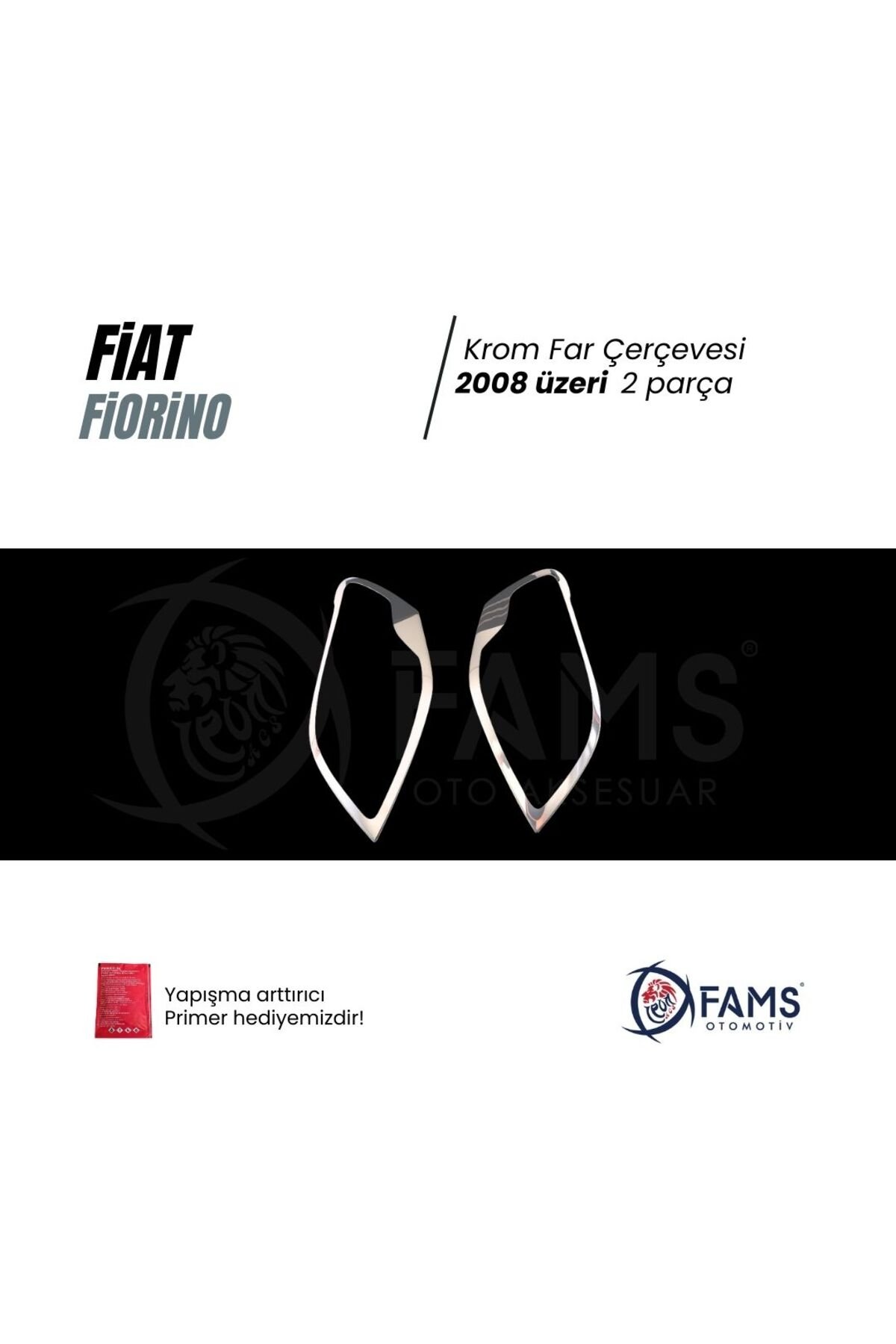 Fiat Fiorino Uyumlu Krom Far Çerçevesi 2 Parça 2008 Ve Üzeri Paslanmaz Çelik - Görsel 2