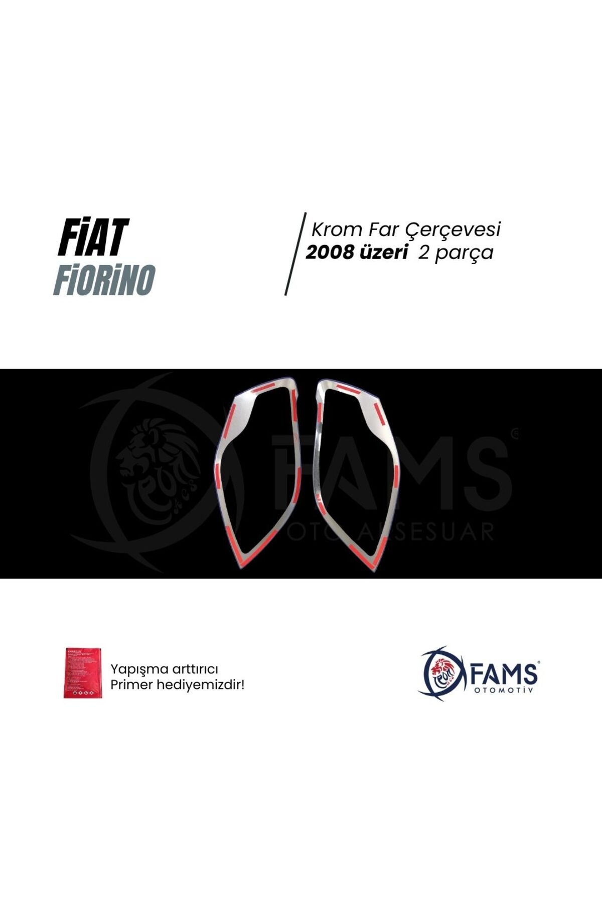 Fiat Fiorino Uyumlu Krom Far Çerçevesi 2 Parça 2008 Ve Üzeri Paslanmaz Çelik - Görsel 3