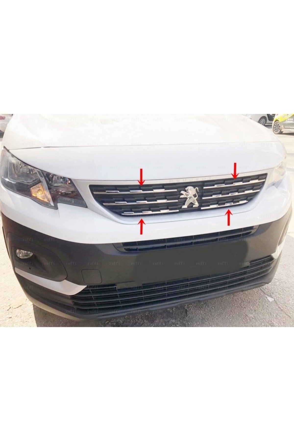 Peugeot Rifter Krom Ön Panjur 6 Prç, 2018 Ve Üzeri Paslanmaz Çelik