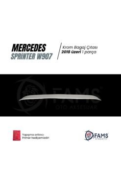 Alternative view of Mercedes Sprinter W907 Krom Bagaj Çıtası 2018 Ve Üzeri Paslanmaz Çelik