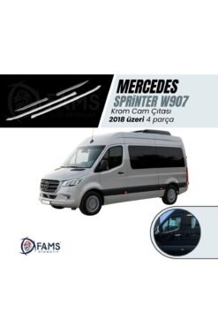 Mercedes Sprinter W907 Krom Cam Çıtası 4 Parça 2018 Ve Üzeri Paslanmaz Çelik