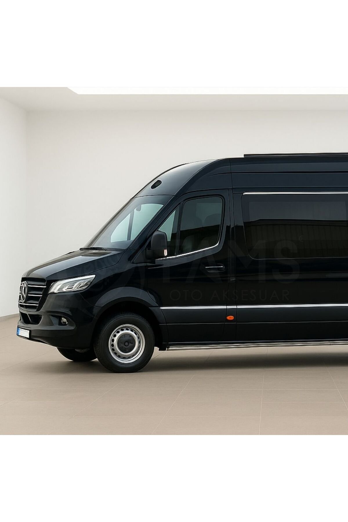 Mercedes Sprinter W907 Krom Cam Çıtası 4 Parça 2018 Ve Üzeri Paslanmaz Çelik - Görsel 3
