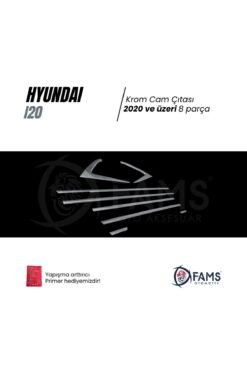 Alternative view of Hyundai I20 Uyumlu Krom Cam Çıtası 8 Prç, 2020 Ve Üzeri Paslanmaz Çelik