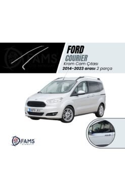 Tourneo Courier Krom Cam Çıtası 2 Prç, Uyumlu 2014-2023 Paslanmaz Çelik