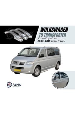 Vw T5 Uyumlu Transporter Krom Kapı Kolu 3 Kapı 2003-2015 P, Çelik