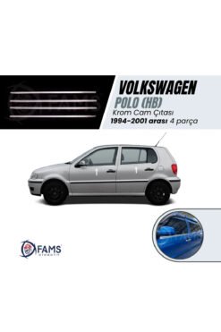 Vw Polo Krom Cam Çıtası 4 Parça 1994-2001 Paslanmaz Çelik, (HB)
