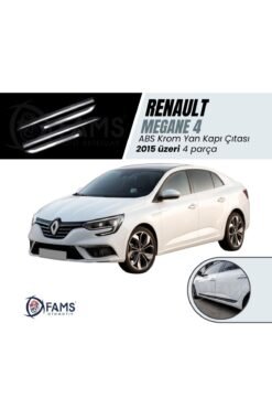Renault Megane 4 Krom+ABS Yan Kapı Çıtası 2015 Üzeri 4 Parça P. Çelik (Sedan)