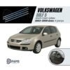 Vw Golf 5 Krom Cam Çıtası 4 Prç, 2003-2009 Arası Paslanmaz Çelik