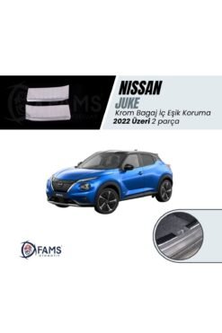 Nissan Juke 2022 üzeri Krom Bagaj İç Eşik Koruma 2 Parça Paslanmaz Çelik