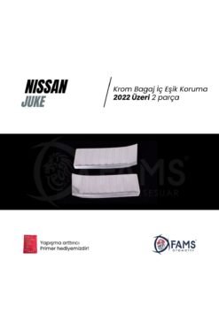 Alternative view of Nissan Juke 2022 üzeri Krom Bagaj İç Eşik Koruma 2 Parça Paslanmaz Çelik