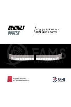Alternative view of Renault Duster 2024 Üzeri Için Krom Bagaj Iç Eşik Koruma 2 Parça Paslanmaz Çelik