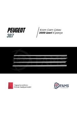 Alternative view of Peugeot 307 Krom Cam Çıtası 4 Prç, 2000 Üzeri P, Çelik