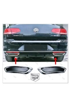 Vw Passat B8 Krom Egzoz Görünümlü Difüzör 2015-2019 P,çelik