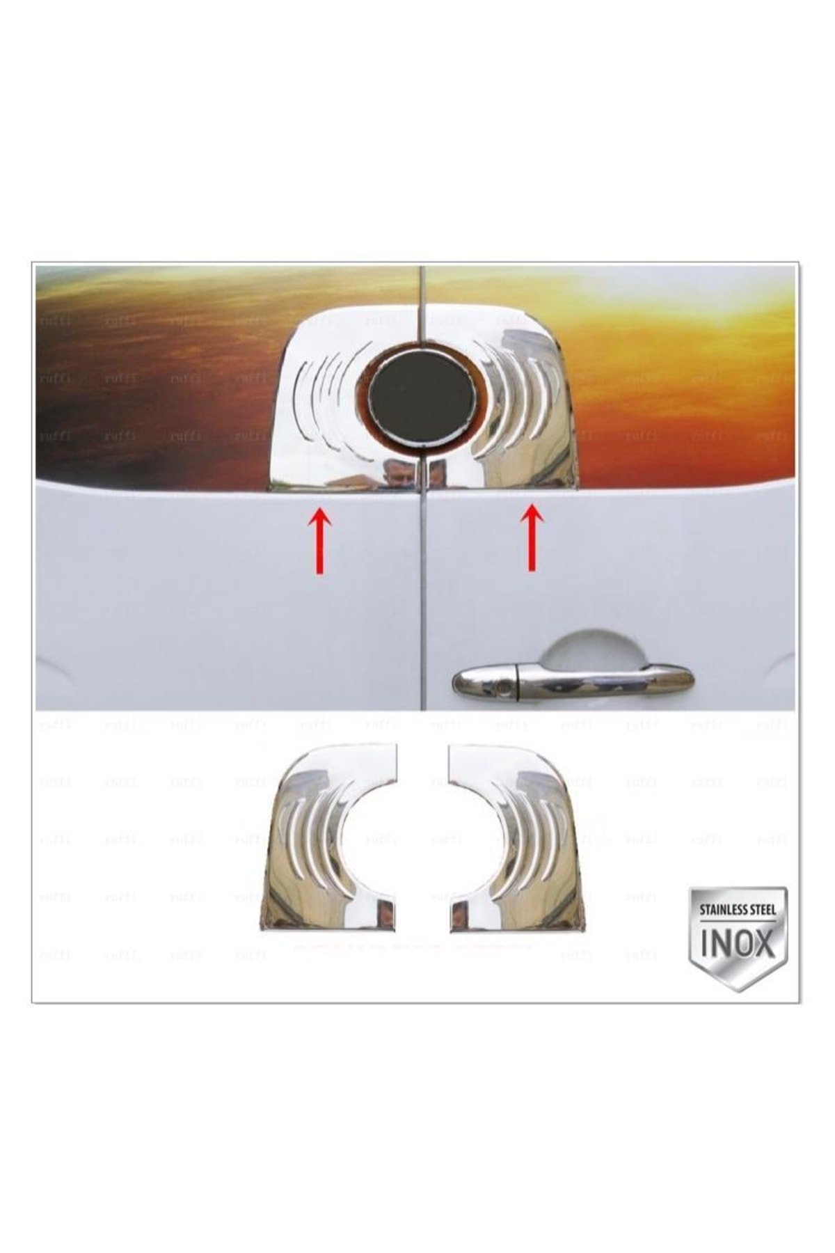 Vw Crafter Krom Arka Amblem Çerçevesi 2 Prç, 2006-2016 P,çelik